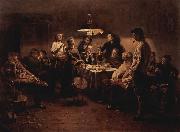 Vladimir Makovsky Evening company oil painting